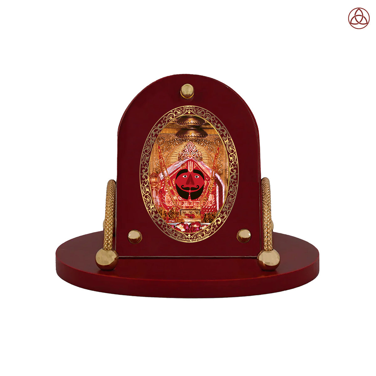 Salasar Balaji | Divine Hanuman Ji 24K Gold Plated Photo Frame for Car Dashboard, Home Décor & Tabletop | Blessings of Strength, Protection & Faith