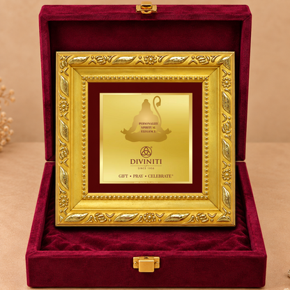 24K Gold-Plated Personalized Frame | Premium Gift Box | 10x10 CM