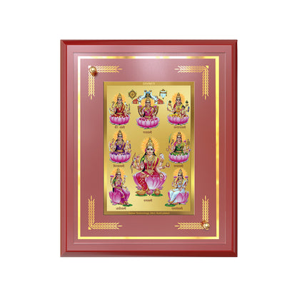 Diviniti 24K Gold Plated Ashtalakshmi Blessing Tabletop Photo Frame | Wealth, Prosperity & Divine Abundance