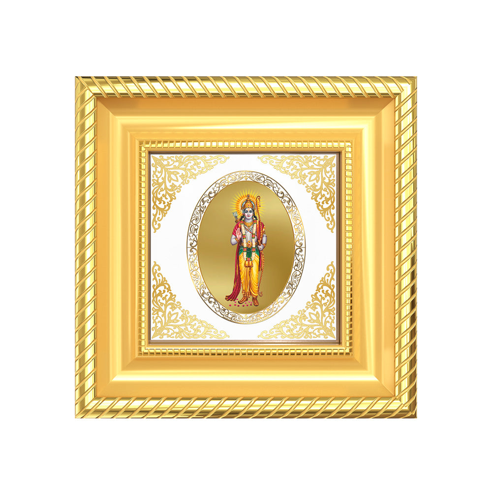 Lord Ram | Divine Hindu God Royal Tabletop Photo Frame in 24K Gold Plated Foil