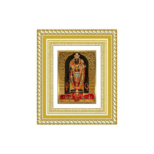 Diviniti 24K Gold Plated Ram Lalla Divine Table Top Frame for Home Mandir & Office Decor | Luxury Spiritual Gift