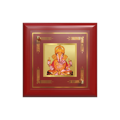 Dagdu Ganesh | Shri Dagdusheth Halwai Ganpati Tabletop Frame in 24K Gold Plated Foil