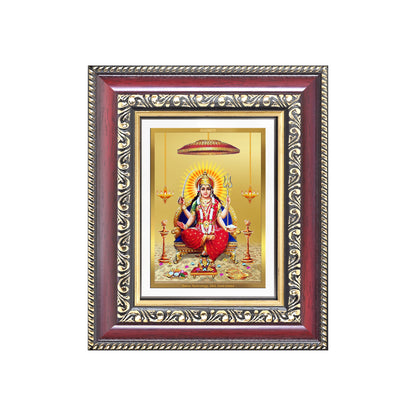 Diviniti 24K Gold Plated Santoshi Mata (Classic) Divine Table Top Frame for Home Mandir & Office Decor | Luxury Spiritual Gift