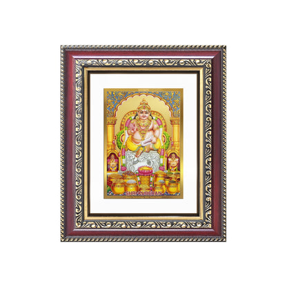 Diviniti 24K Gold Plated Kuber (Classic) Divine Table Top Frame for Home Mandir & Office Decor | Luxury Spiritual Gift