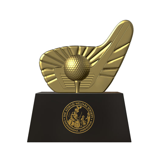 Diviniti 24K Gold Plated Swing Golf Trophy | Premium Golf Award | Victory Trophy for Champions