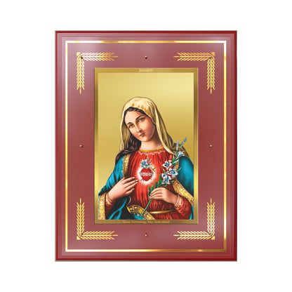 Mother Mary | Blessed Virgin Wall Mount Photo Frame in 24K Gold Plated Foil