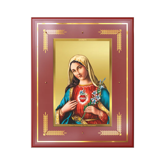 Mother Mary | Blessed Virgin Wall Mount Photo Frame in 24K Gold Plated Foil