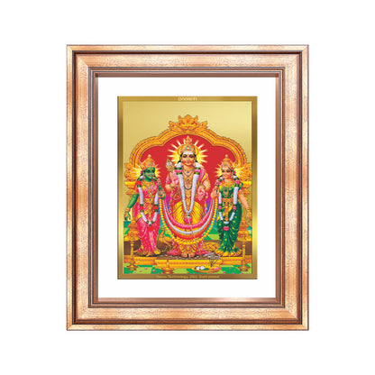 Diviniti 24K Gold Plated Murugan Velli (Classic) Divine Wall Frame for Home Mandir & Office Decor | Luxury Spiritual Gift