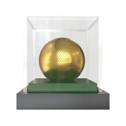Crystal Cube Golf Trophy Elegant Golden Ball Award for Players, Souvenirs, and Recognition Events