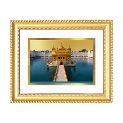 Diviniti 24K Gold Plated Golden Temple (Classic) Divine Wall Frame for Home Mandir & Office Decor | Luxury Spiritual Gift
