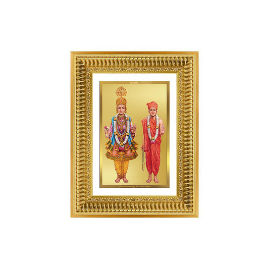 Diviniti 24K Gold Plated Swaminarayan (Classic) Divine Wall Frame for Home Mandir & Office Decor | Luxury Spiritual Gift