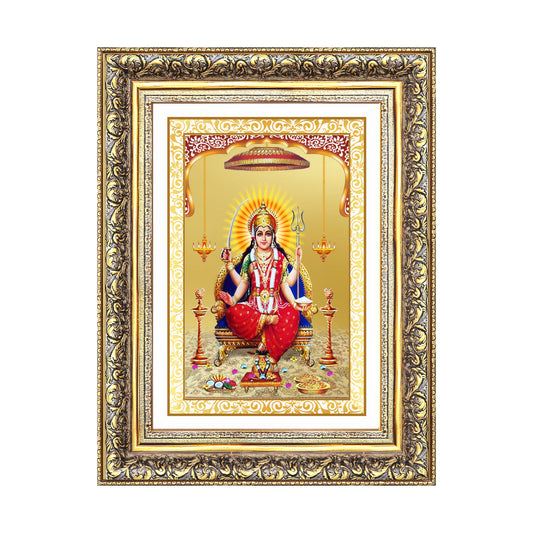 Diviniti 24K Gold Plated Santoshi Mata (Classic) Divine Wall Frame for Home Mandir & Office Decor | Luxury Spiritual Gift