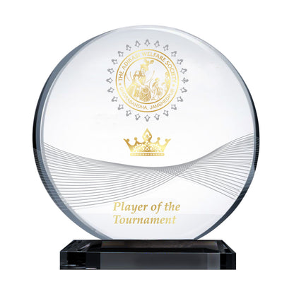 Diviniti Crystal Golf Trophy | Premium Golf Award | Elegant Sports Trophy for Tournaments & Champions
