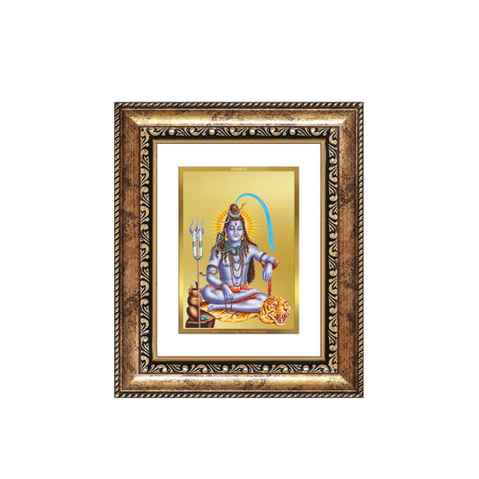 Diviniti 24K Gold Plated Shiva Divine Table Top Frame for Home Mandir & Office Decor | Luxury Spiritual Gift
