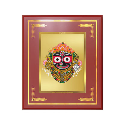 Diviniti Shree Jagannath Wall Photo Frame in 24K Gold Plated Foil – Divine Protection, Faith & Spiritual Bliss