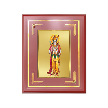 Diviniti 24K Gold Plated Lord Ram Ji Blessing Tabletop Photo Frame | Dharma, Strength & Divine Grace