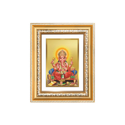 Diviniti 24K Gold Plated Ganesha (Classic) Divine Wall and Table Top Frame for Home Mandir & Office Decor | Luxury Spiritual Gift