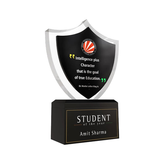Premium Acrylic Shield Personalized Trophy Student & Academic Recognition Award