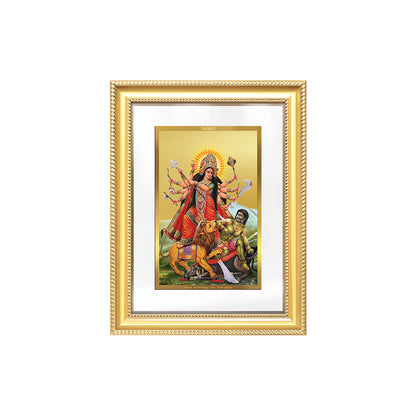 Diviniti 24K Gold Plated Durga - Mahishasura Mardini (Classic) Divine Wall Frame for Home Mandir & Office Decor | Luxury Spiritual Gift