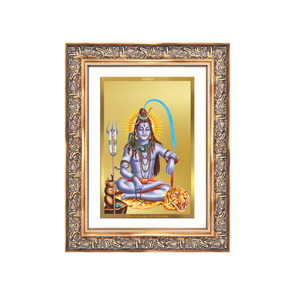 Diviniti 24K Gold Plated Shiva (Classic) Divine Wall Frame for Home Mandir & Office Decor | Luxury Spiritual Gift