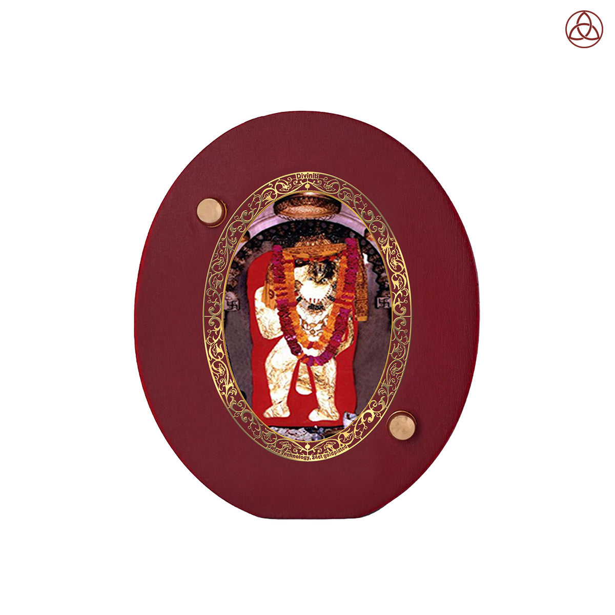 Mehandipur Balaji Car Dashboard & Tabletop Photo Frame in 24K gold plated royal foil