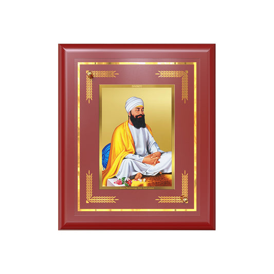 Diviniti 24K Gold Plated Guru Tegh Bahadur Sahib Ji Wall & Tabletop Photo Frame | Courage, Faith & Divine Blessings