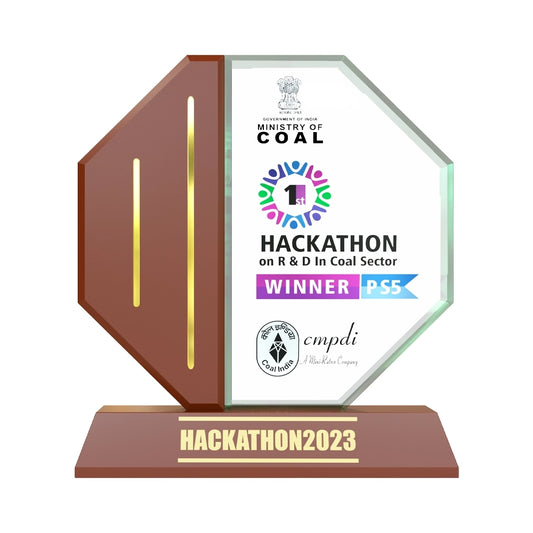 Customized Premium Trophy with 24K Gold Foil Printing | Corporate Recognition & Appreciation Award
