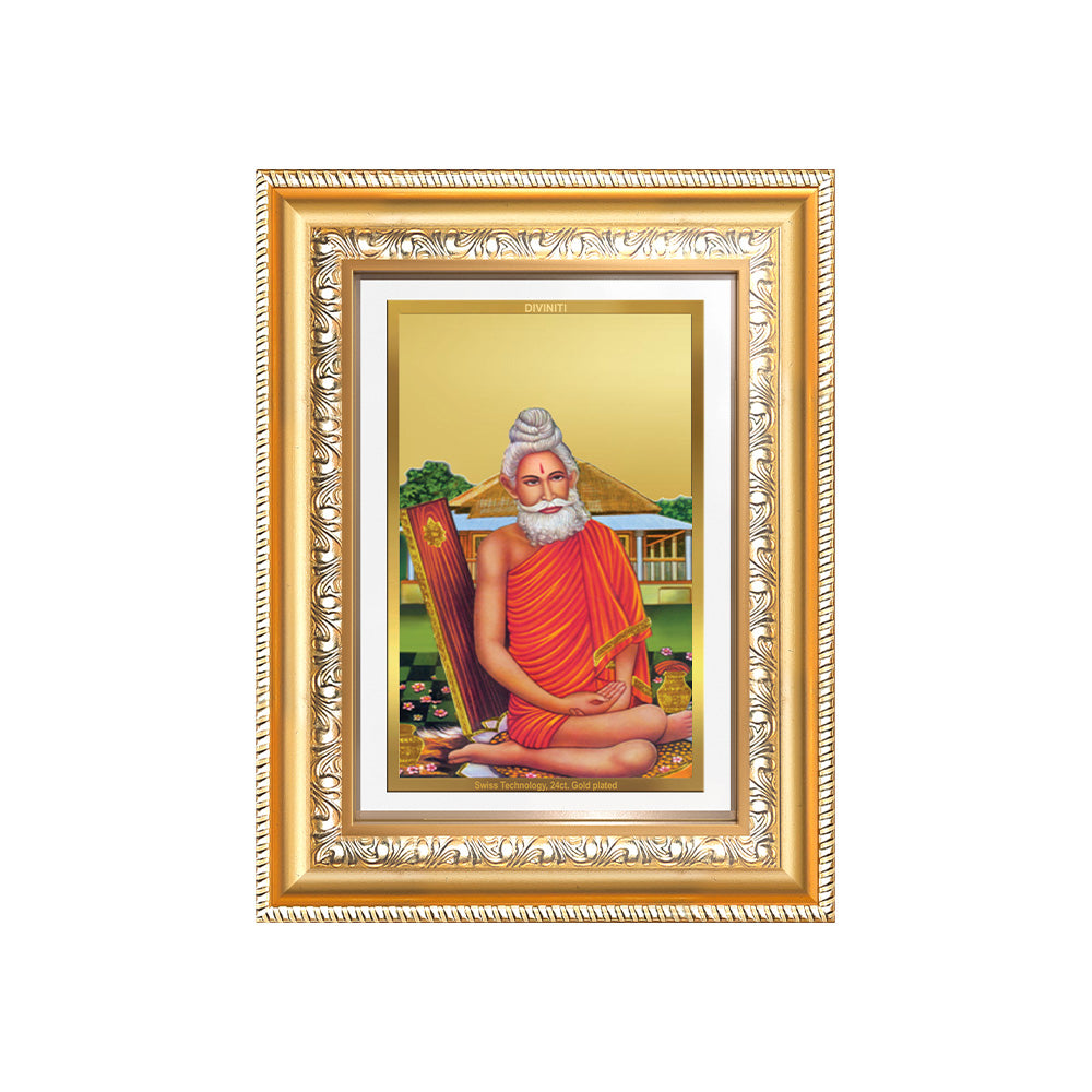 Diviniti 24K Gold Plated Baba Lokenath (Classic) Divine Wall Frame for Home Mandir & Office Decor | Luxury Spiritual Gift