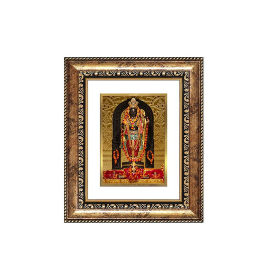 Diviniti 24K Gold Plated Ram Lalla Divine Table Top Frame for Home Mandir & Office Decor | Luxury Spiritual Gift