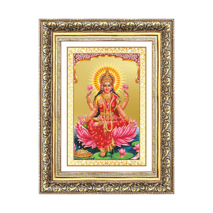 Diviniti 24K Gold Plated Lakshmi (Classic) Divine Wall Frame for Home Mandir & Office Decor | Luxury Spiritual Gift