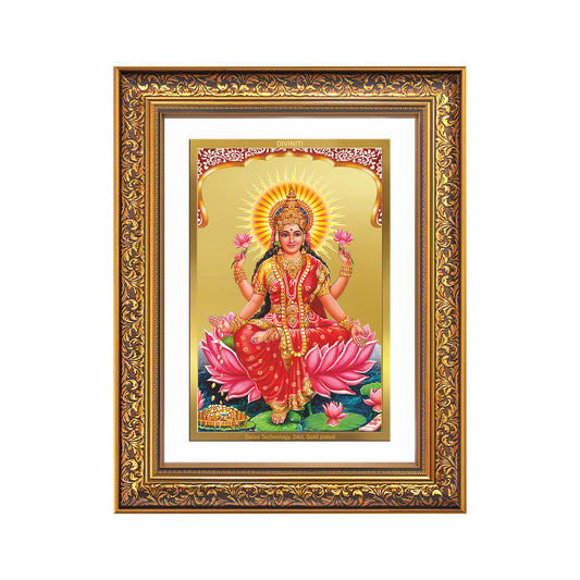 Diviniti 24K Gold Plated Lakshmi (Classic) Divine Wall Frame for Home Mandir & Office Decor | Luxury Spiritual Gift