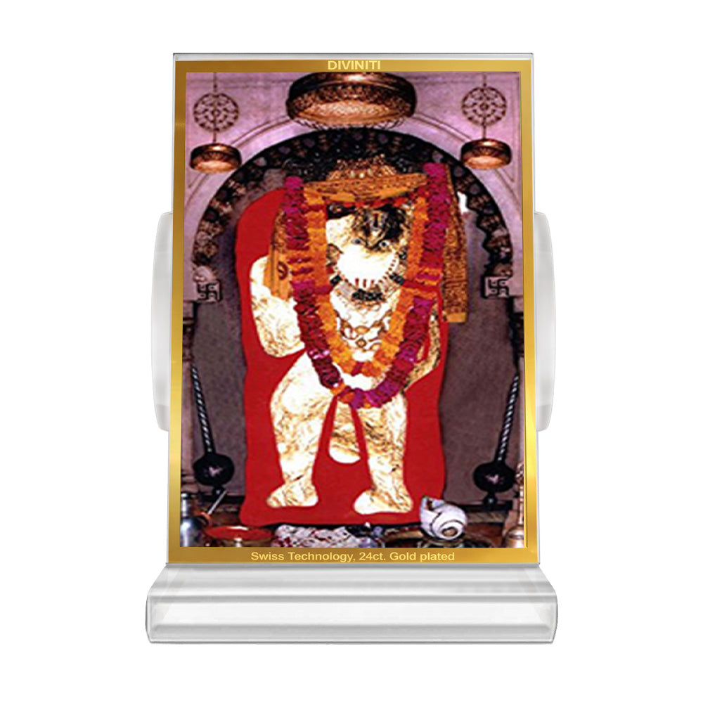 Mehandipur Bala Ji | Divine Lord Bala Ji Car Dashboard & Tabletop Photo Frame in 24K Gold Plated Foil