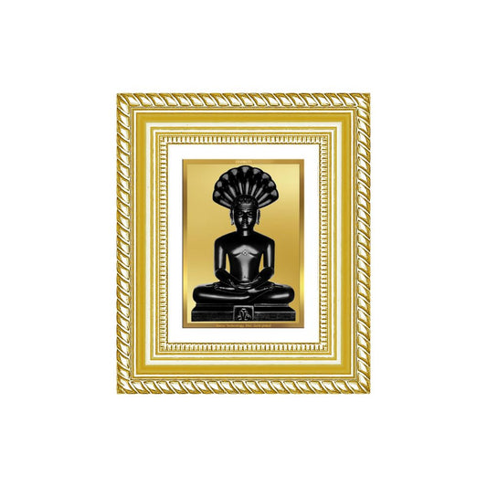 Diviniti 24K Gold Plated Parshvanath Divine Table Top Frame for Home Mandir & Office Decor | Luxury Spiritual Gift