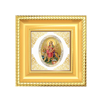 Goddess Durga | Divine Maa Durga Royal Tabletop Photo Frame in 24K Gold Plated Foil