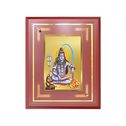 Diviniti 24K Gold Plated Lord Shiva Blessing Tabletop Photo Frame | Peace, Power & Divine Grace