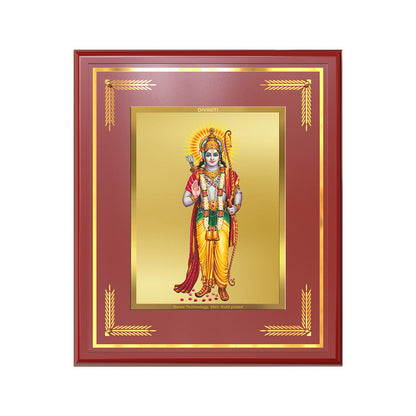 Diviniti Shree Ram Ji Wall Photo Frame in 24K Gold Plated Foil | Symbol of Dharma, Courage & Divine Blessings