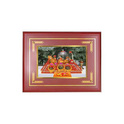 Diviniti 24K Gold Plated Mata Ka Darbar Blessing Photo Frame | Devotion, Protection & Divine Grace