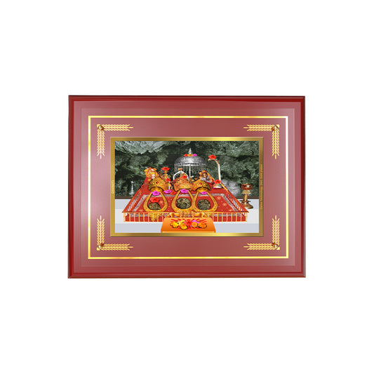 Diviniti 24K Gold Plated Mata Ka Darbar Blessing Photo Frame | Devotion, Protection & Divine Grace