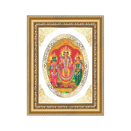Lord Murugan Velli | Divine Silver Form Wall & Tabletop Royal Photo Frame in 24K Gold Plated Foil