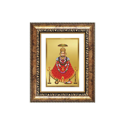 Diviniti 24K Gold Plated Khatu Shyam (Classic) Divine Wall and Table Top Frame for Home Mandir & Office Decor | Luxury Spiritual Gift