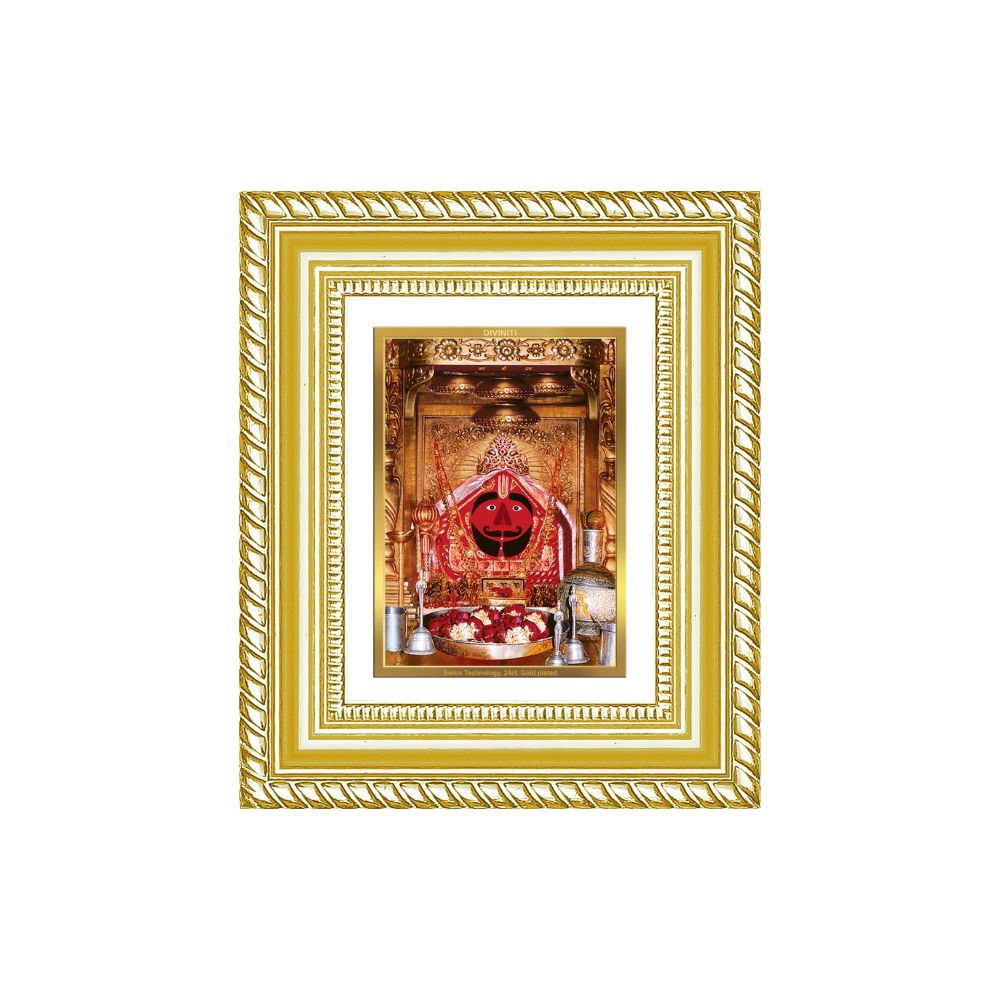 Diviniti 24K Gold Plated Salasar Balaji Divine Table Top Frame for Home Mandir & Office Decor | Luxury Spiritual Gift