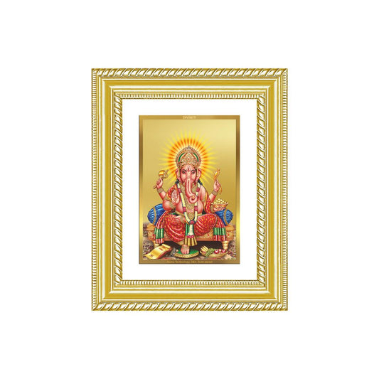 Diviniti 24K Gold Plated Ganesha (Classic) Divine Wall and Table Top Frame for Home Mandir & Office Decor | Luxury Spiritual Gift