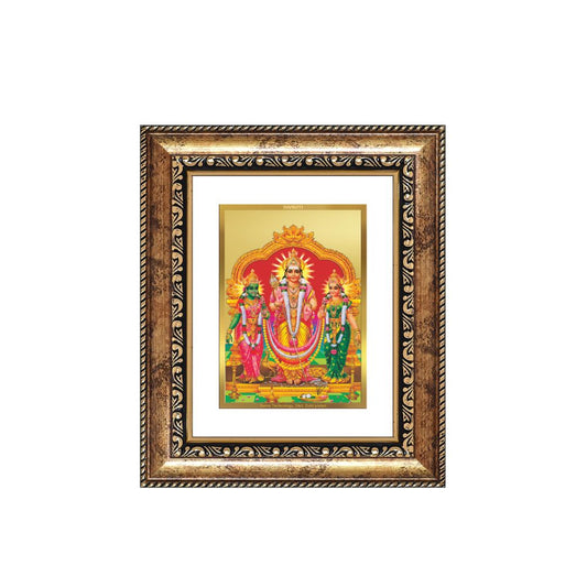 Diviniti 24K Gold Plated Murugan Velli Divine Table Top Frame for Home Mandir & Office Decor | Luxury Spiritual Gift