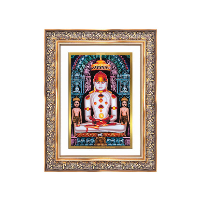 Diviniti 24K Gold Plated Adinath Divine Wall Frame for Home Mandir & Office Decor | Premium Jain Spiritual Gift