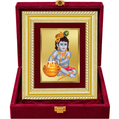 24K Gold-Plated Bal Gopal Frame | Premium Gift Box | 21.5x17.5 CM