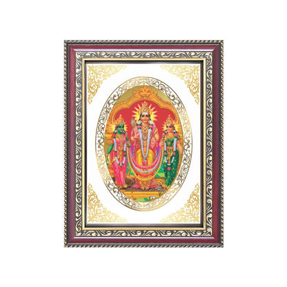 Lord Murugan Velli | Divine Silver Form Wall & Tabletop Royal Photo Frame in 24K Gold Plated Foil