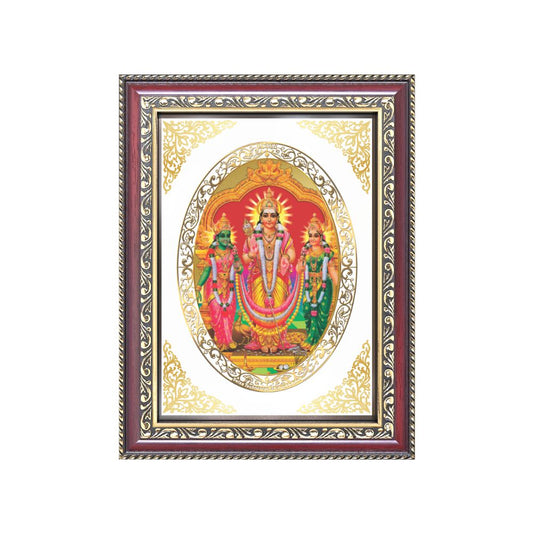 Lord Murugan Velli | Divine Silver Form Wall & Tabletop Royal Photo Frame in 24K Gold Plated Foil