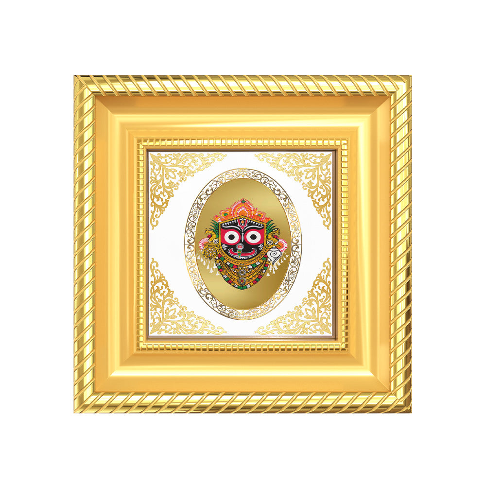 Lord Jagannath | Divine Krishna Form Royal Tabletop Photo Frame in 24K Gold Plated Foil