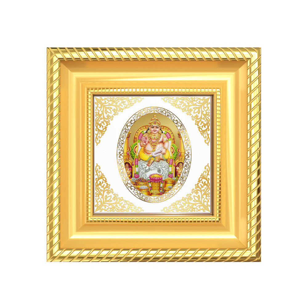 Lord Kuber | Divine God of Wealth Royal Tabletop Photo Frame in 24K Gold Plated Foil