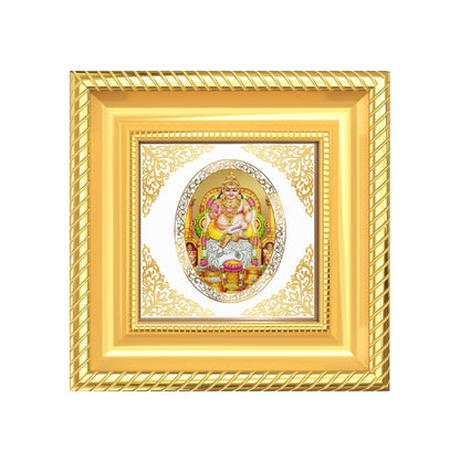 Lord Kuber | Divine God of Wealth Royal Tabletop Photo Frame in 24K Gold Plated Foil